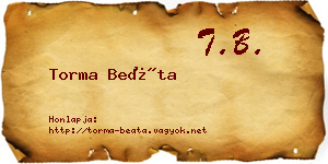Torma Beáta névjegykártya