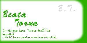 beata torma business card